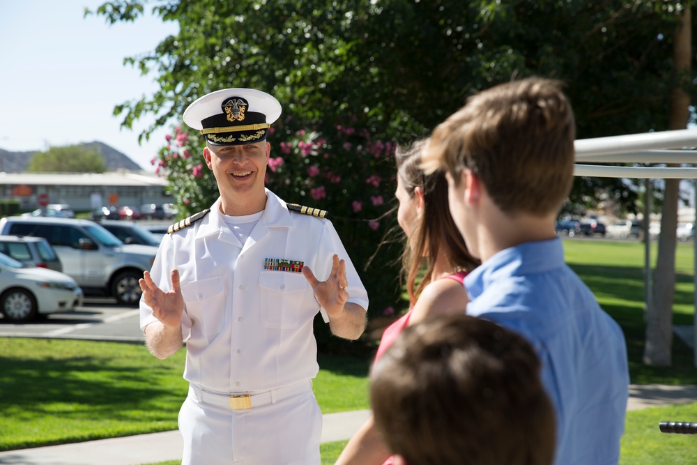 Navy Capt. Retires aboard Combat Center