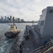 USS Mustin departs Sydney