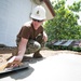 Seabees pour concrete at school renovation
