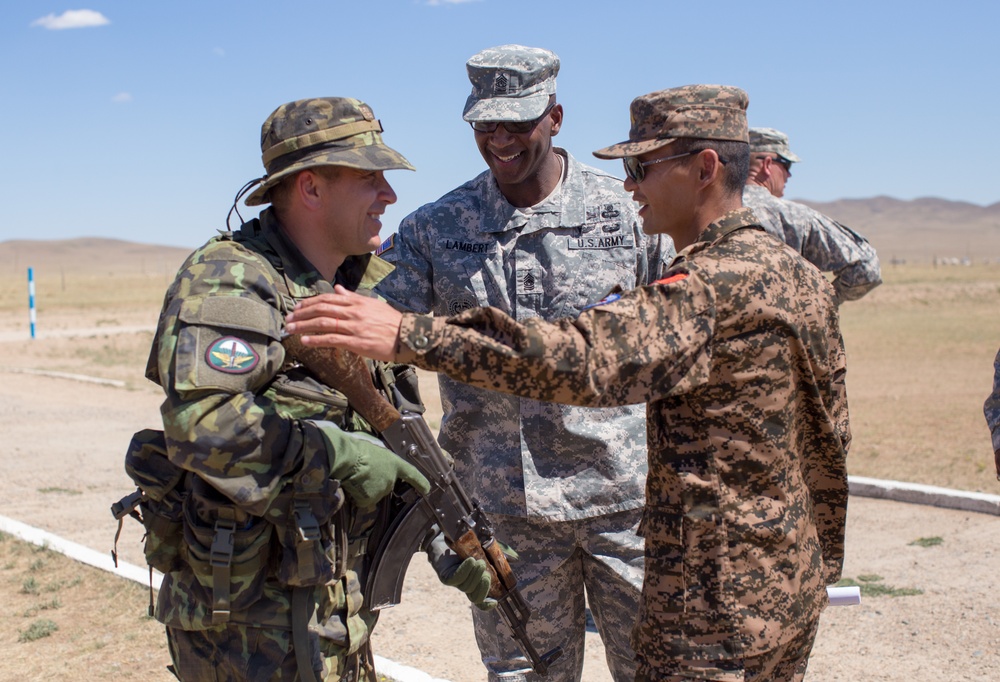 US Army Pacific command sergeant major visits Mongolia in support of Khaan Quest