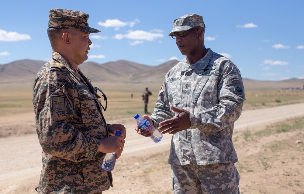 US Army Pacific command sergeant major visits Mongolia in support of Khaan Quest