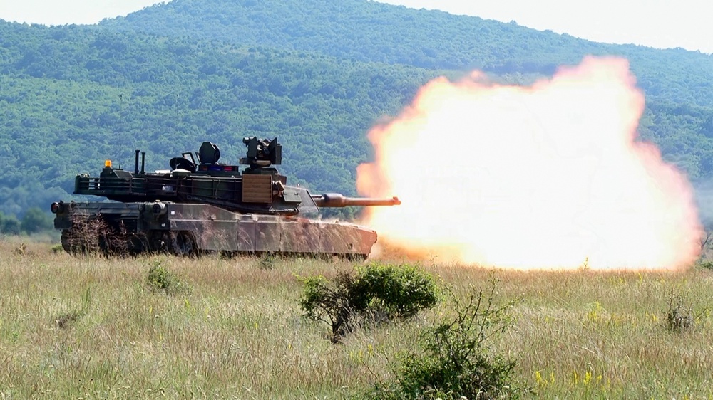 M1A2 Abrams tank live-fire
