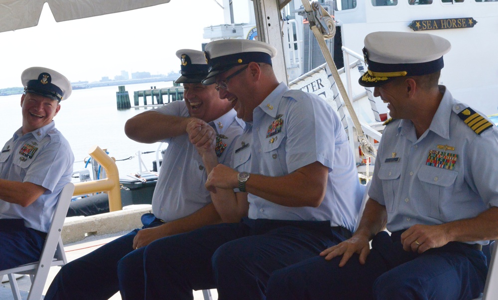 Three Coast Guard cutters change command in Portsmouth