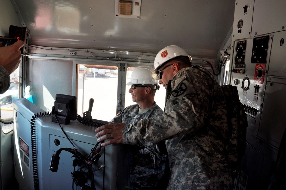 NTC commanding general takes control of locomotive at Marine Corps Logistics Base Barstow, Calif.