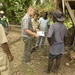 Setting up veterinarian activities in Arawa, Papua New Guinea, for Pacific Partnership 2015