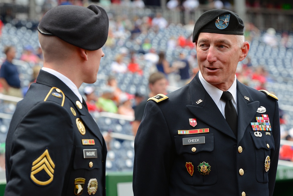 Army honored at Washington Nationals MLB game