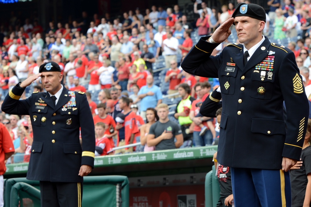Army honored at Washington Nationals MLB game