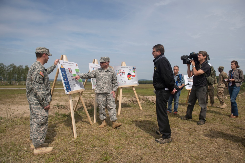 Secretary of defense visits the Grafenwoehr Training Area