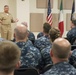 Chief of Staff, US Naval Forces Europe-Africa, speaks with US Naval Forces Europe Band