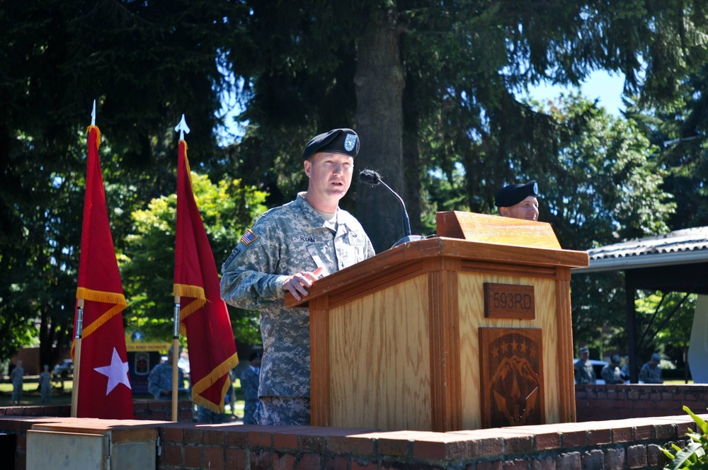 593rd Sustainment Command (Expeditionary) change of command
