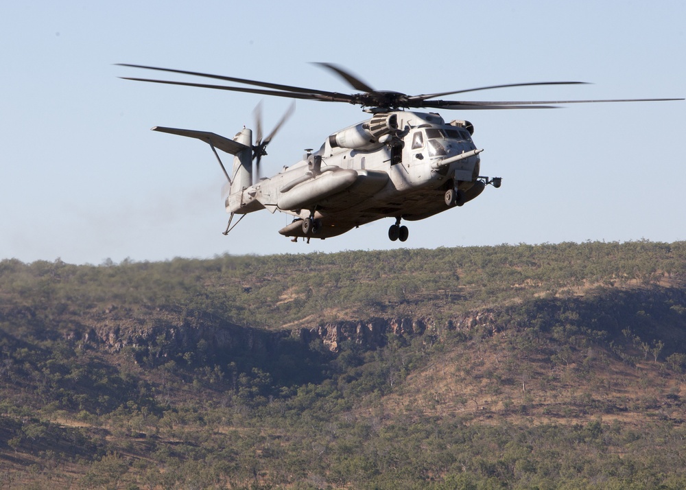 U.S. Marines practice aerial gunnery in Australia
