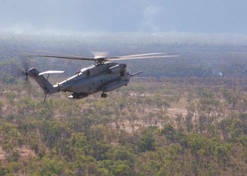 U.S. Marines practice aerial gunnery in Australia