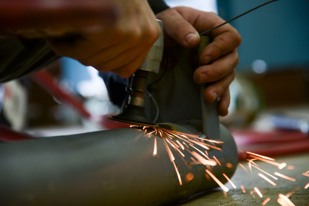 Sparks fly at metal tech