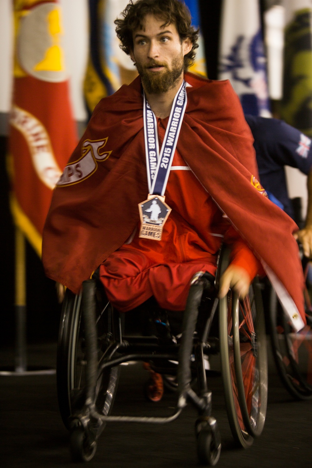 2015 DoD Warrior Games swimming medals ceremony