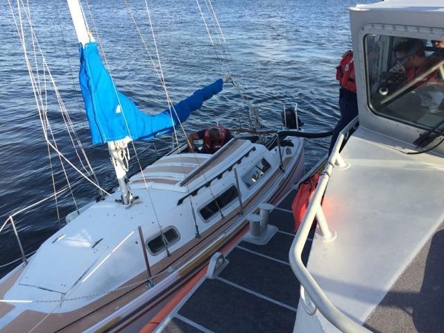 Coast Guard rescues 2 people after sailboat takes on water in Cape Coral, Fla.