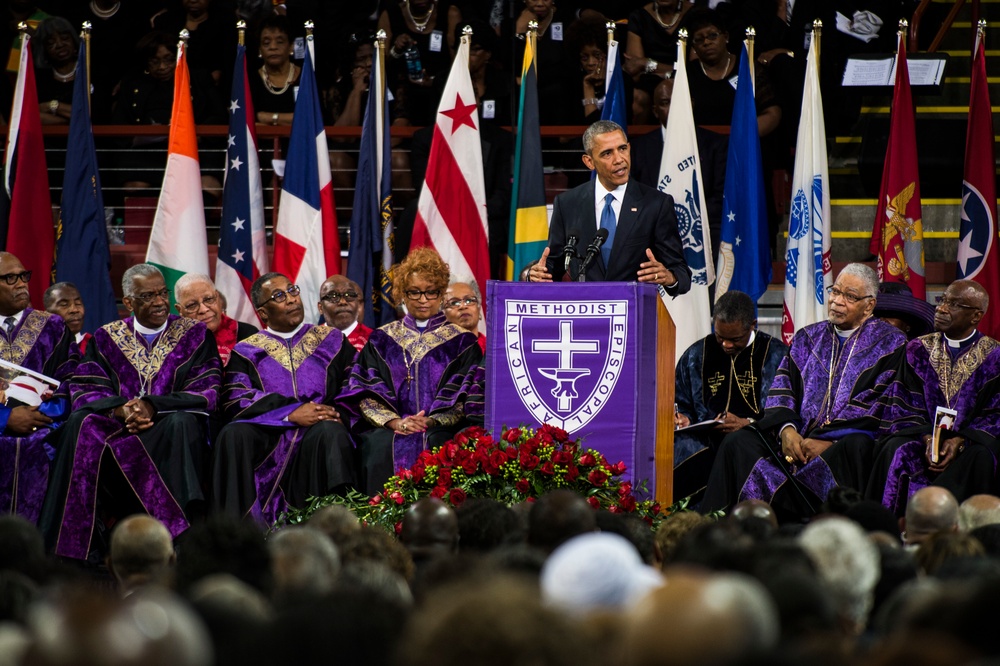 President Obama's eulogy at Pinckney funeral