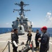 Training aboard USS Ross