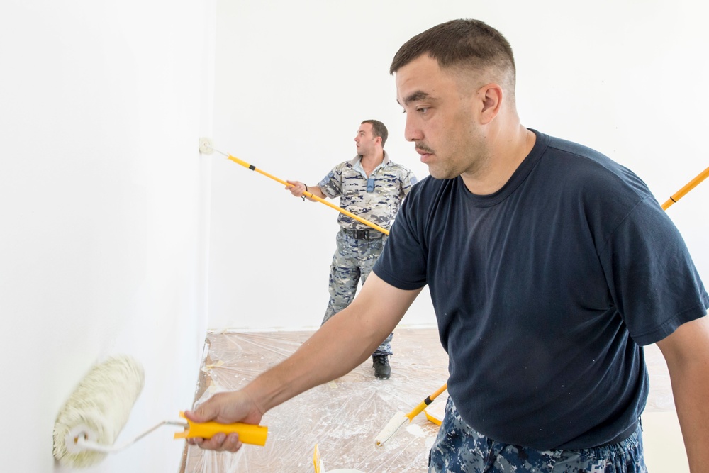 USS Fort McHenry community relations project in Montenegro