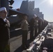 31st MEU Marines man the rails aboard the USS Bonhomme Richard (LHD-6)