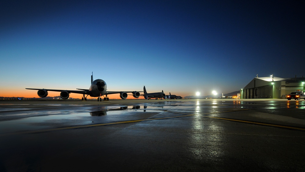 KC-135 at sunset