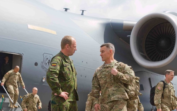 4th ID Mission Command Element arrives in Lithuania for Atlantic Resolve