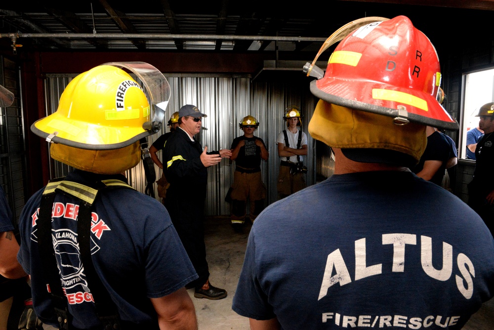 Altus AFB hosts training for community firefighters