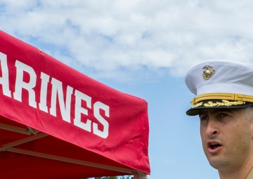 Recruiting Station Portsmouth changes command between Majors Gourgoumis and Boada