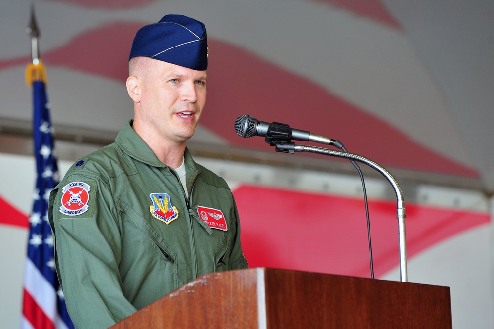 Haley accepts command of the 333rd FS