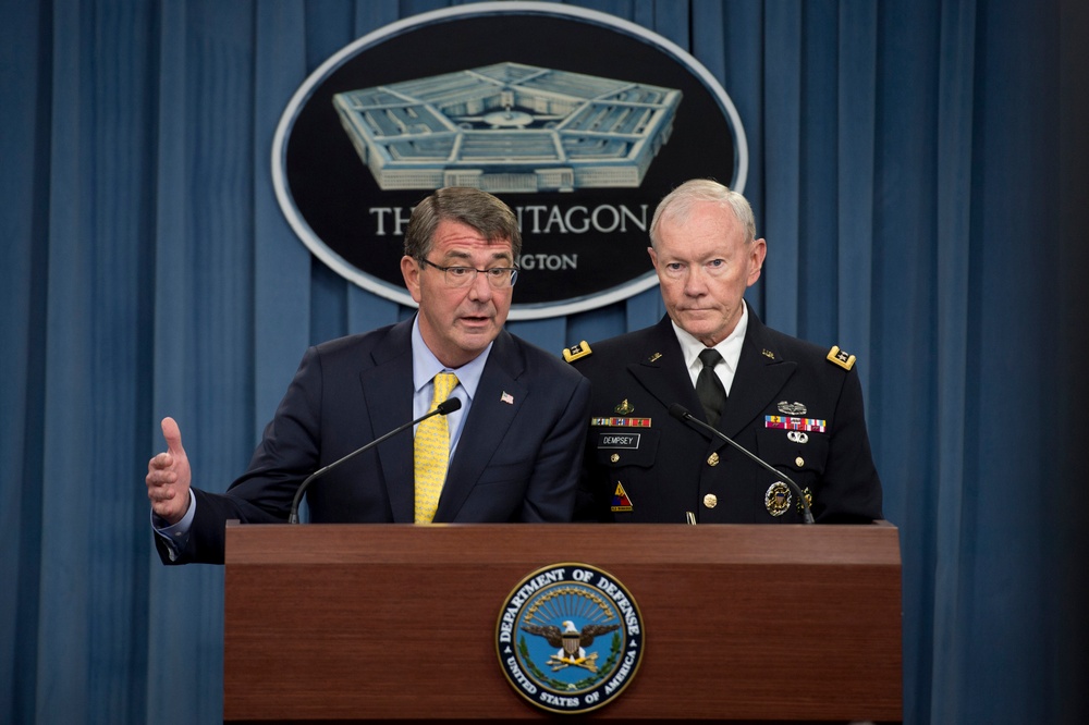 Secretary of defense and CJCS press brief