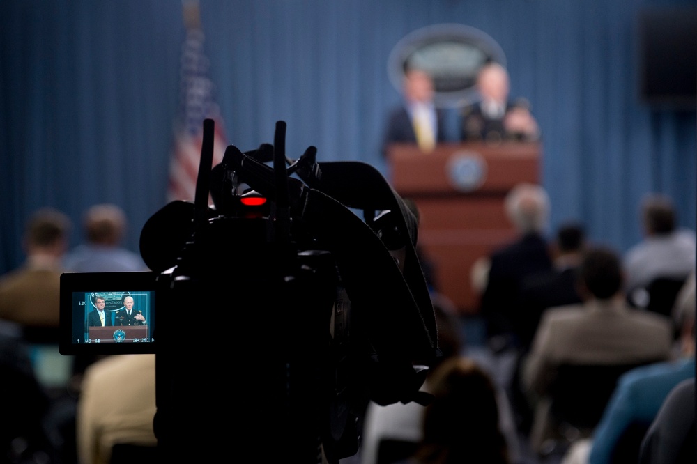 Secretary of defense and CJCS press brief