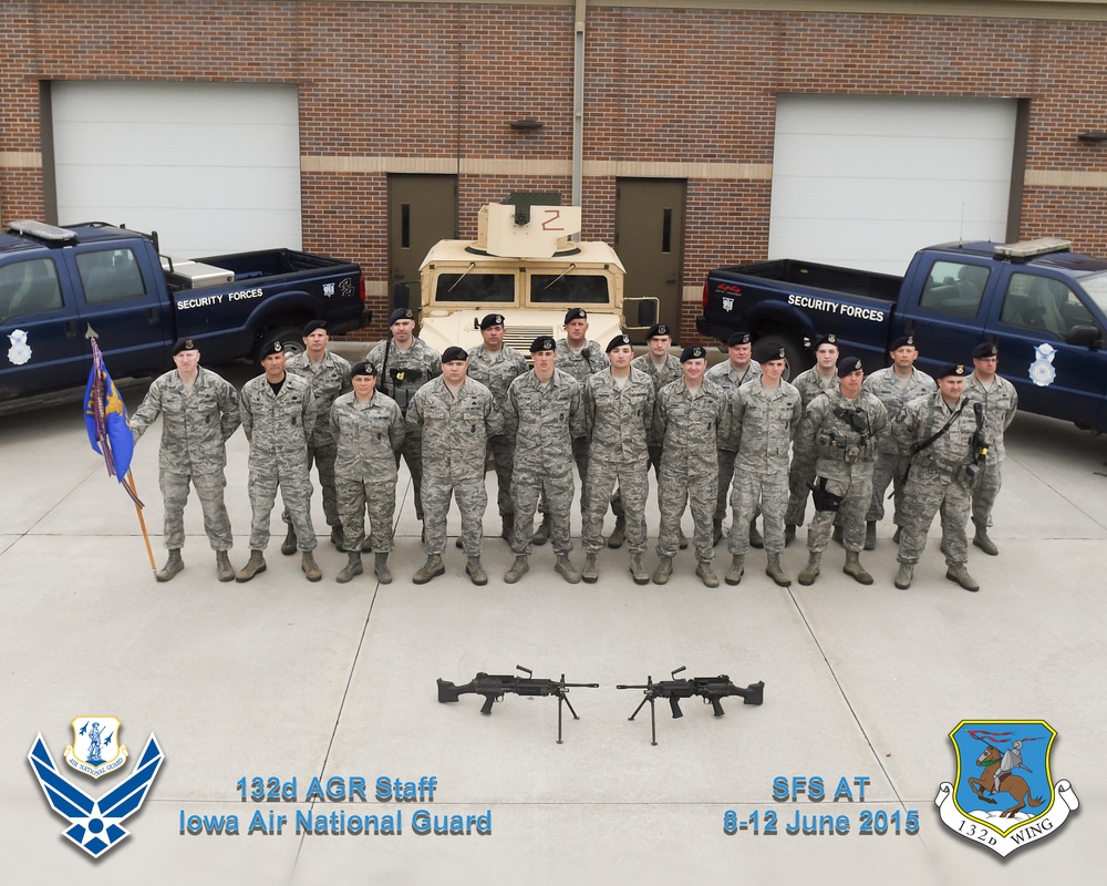 Members of the 132nd Wing SFS gather for group photo