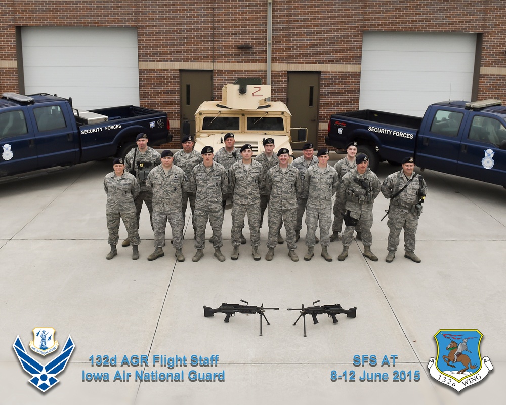 Members of the 132nd Wing SFS gather for group photo