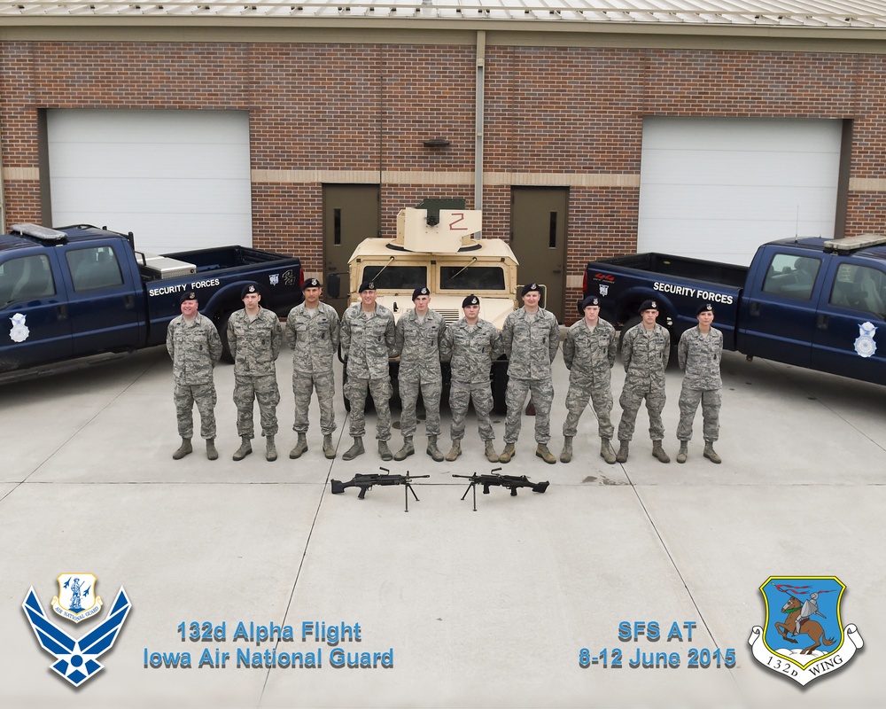 Members of the 132nd Wing SFS gather for group photo