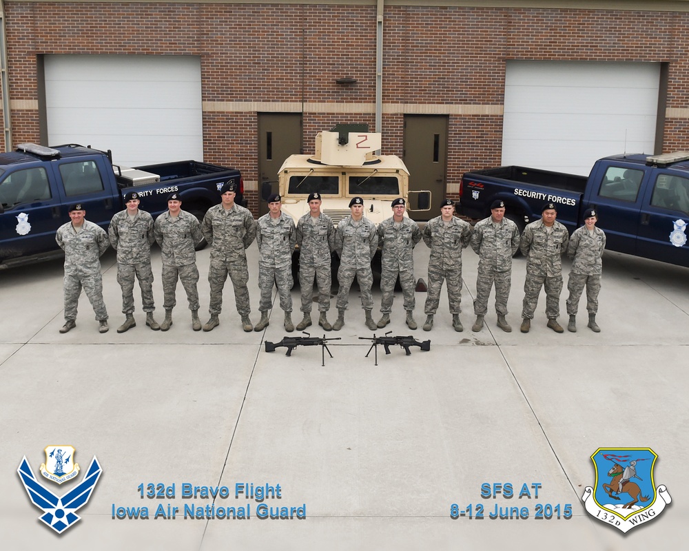 Members of the 132nd Wing SFS gather for group photo