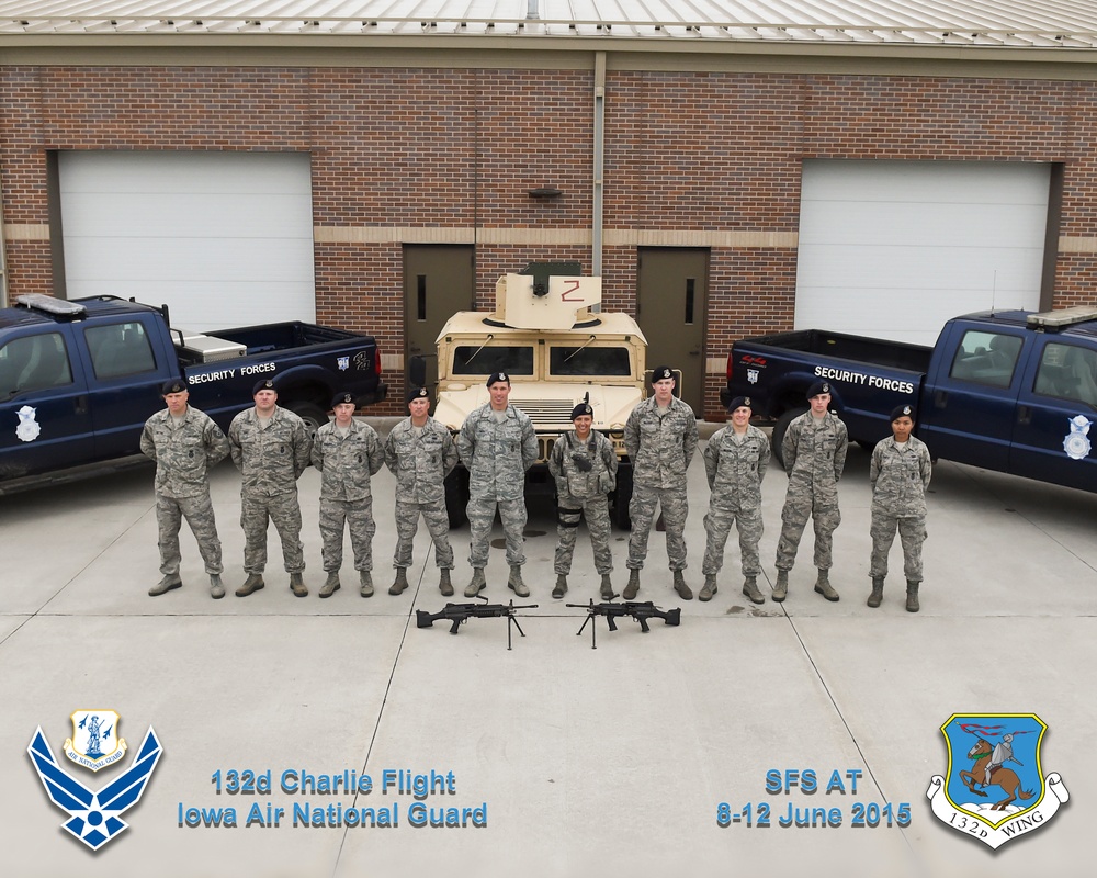 Members of the 132nd Wing SFS gather for group photo