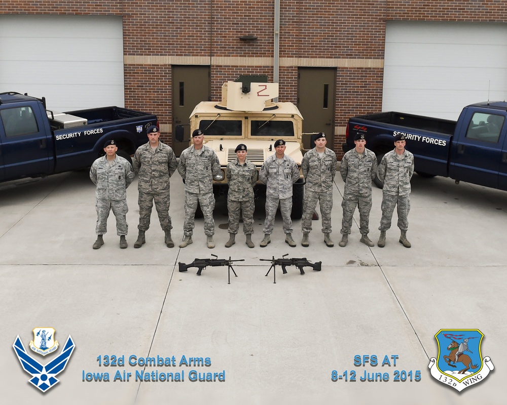 Members of the 132nd Wing SFS gather for group photo