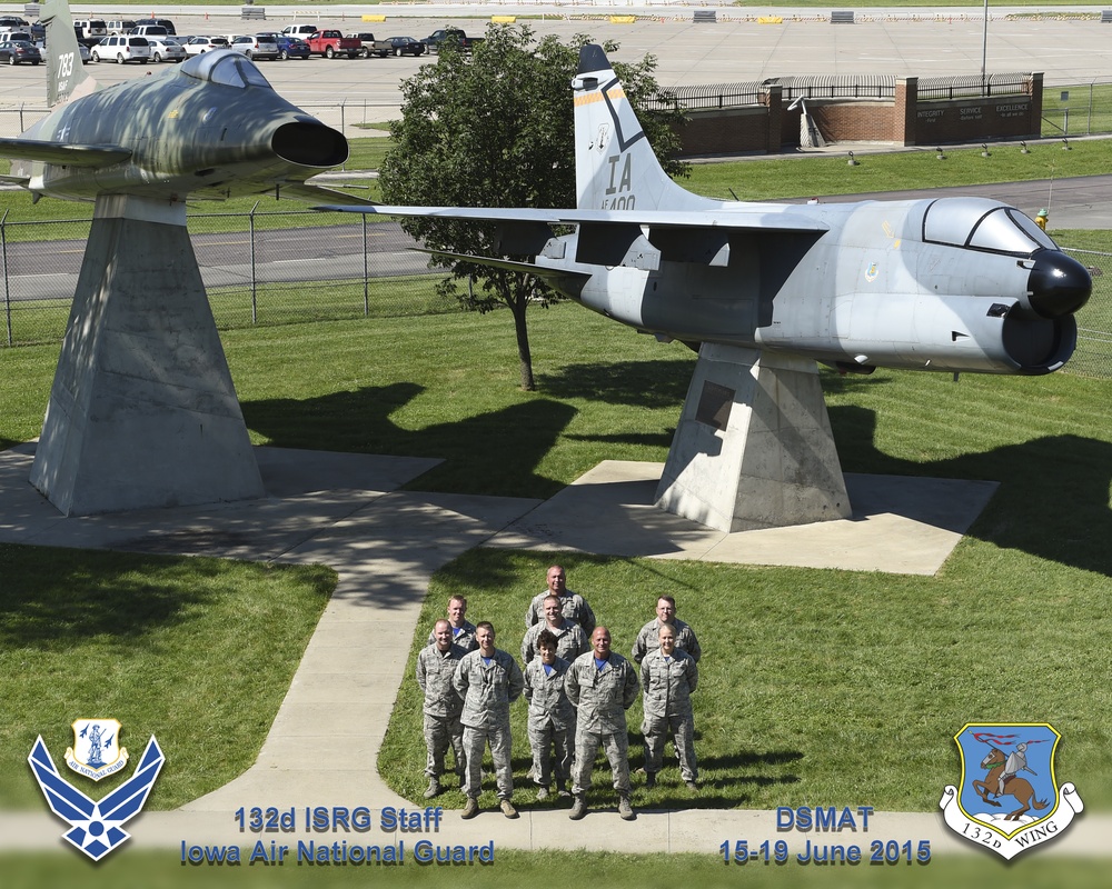 Members of the 132nd ISR Staff gather for group photo