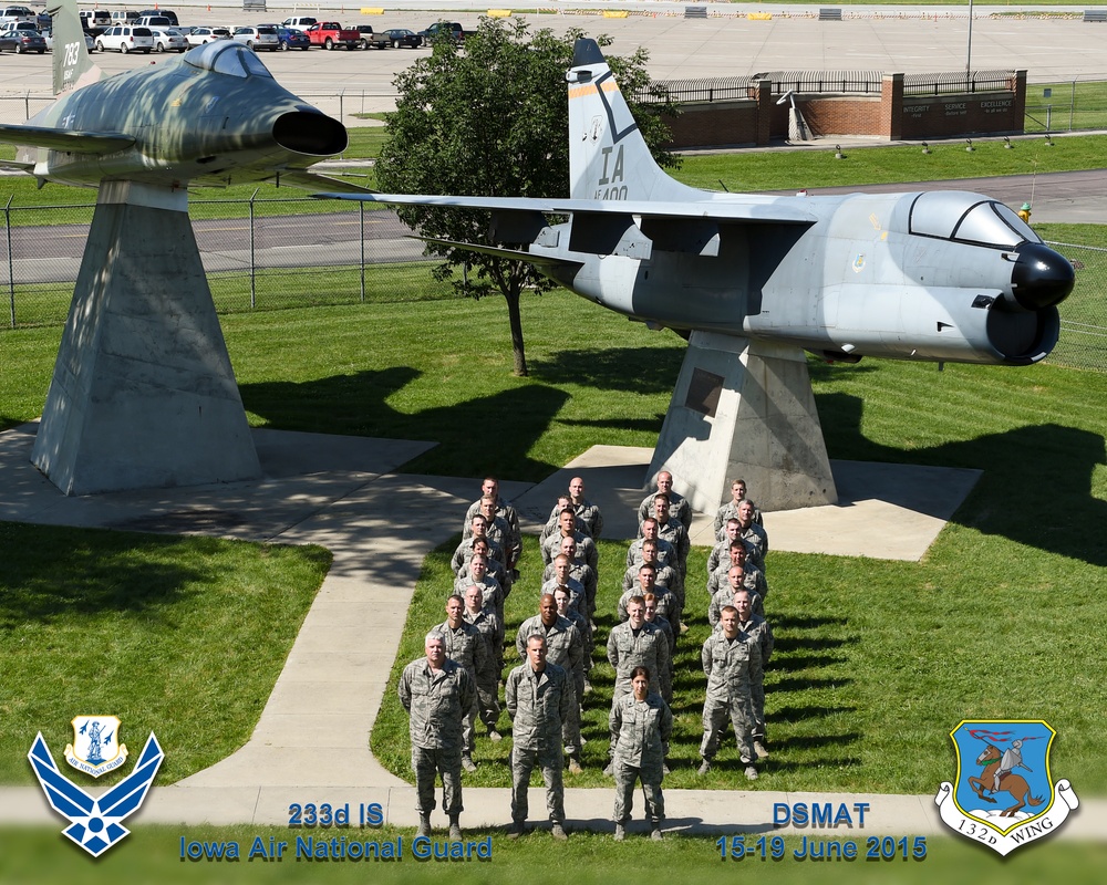 Members of the 132nd Wing's 233 IS gather for group photo