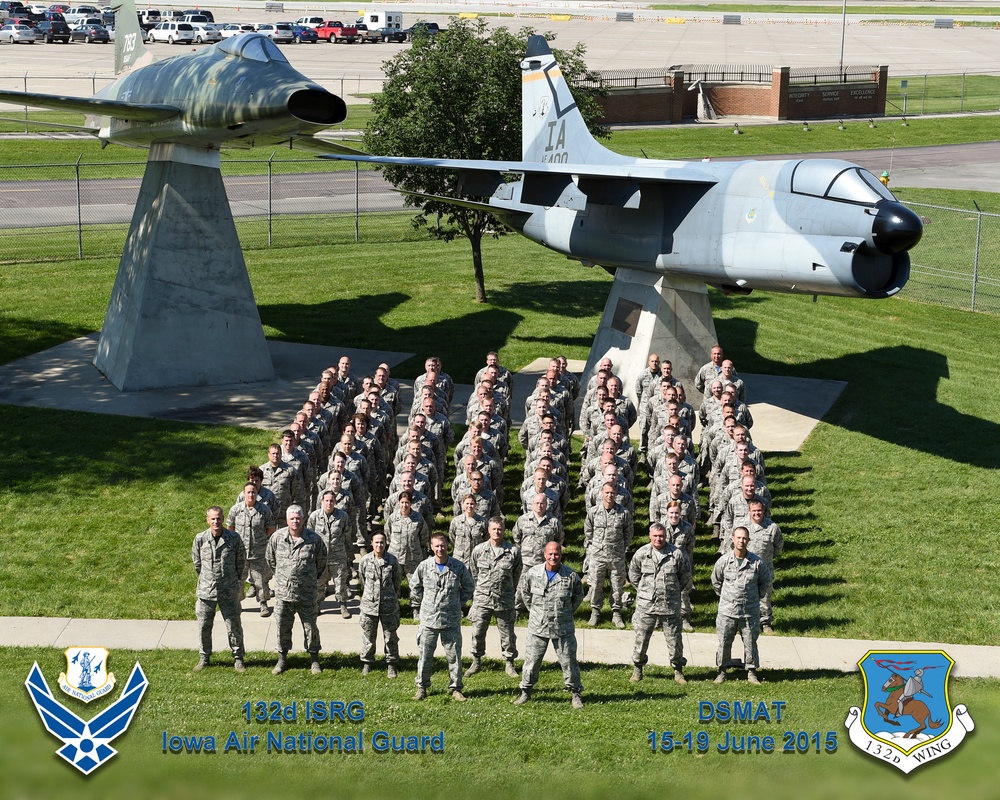 Members of the 132nd ISRG gather for group photo