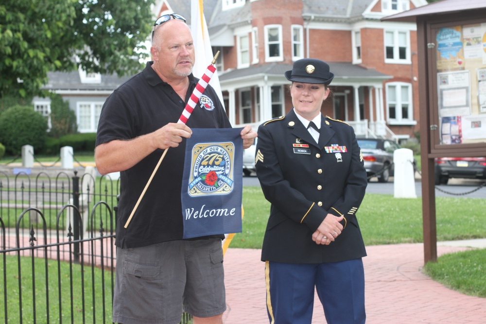 Nazareth town mayor attends sergeant's re-enlistment ceremony