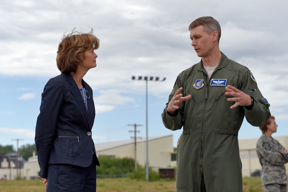 United States Sen. Lisa Murkowski, R-Alaska, visits Joint Base Elmendorf-Richardson