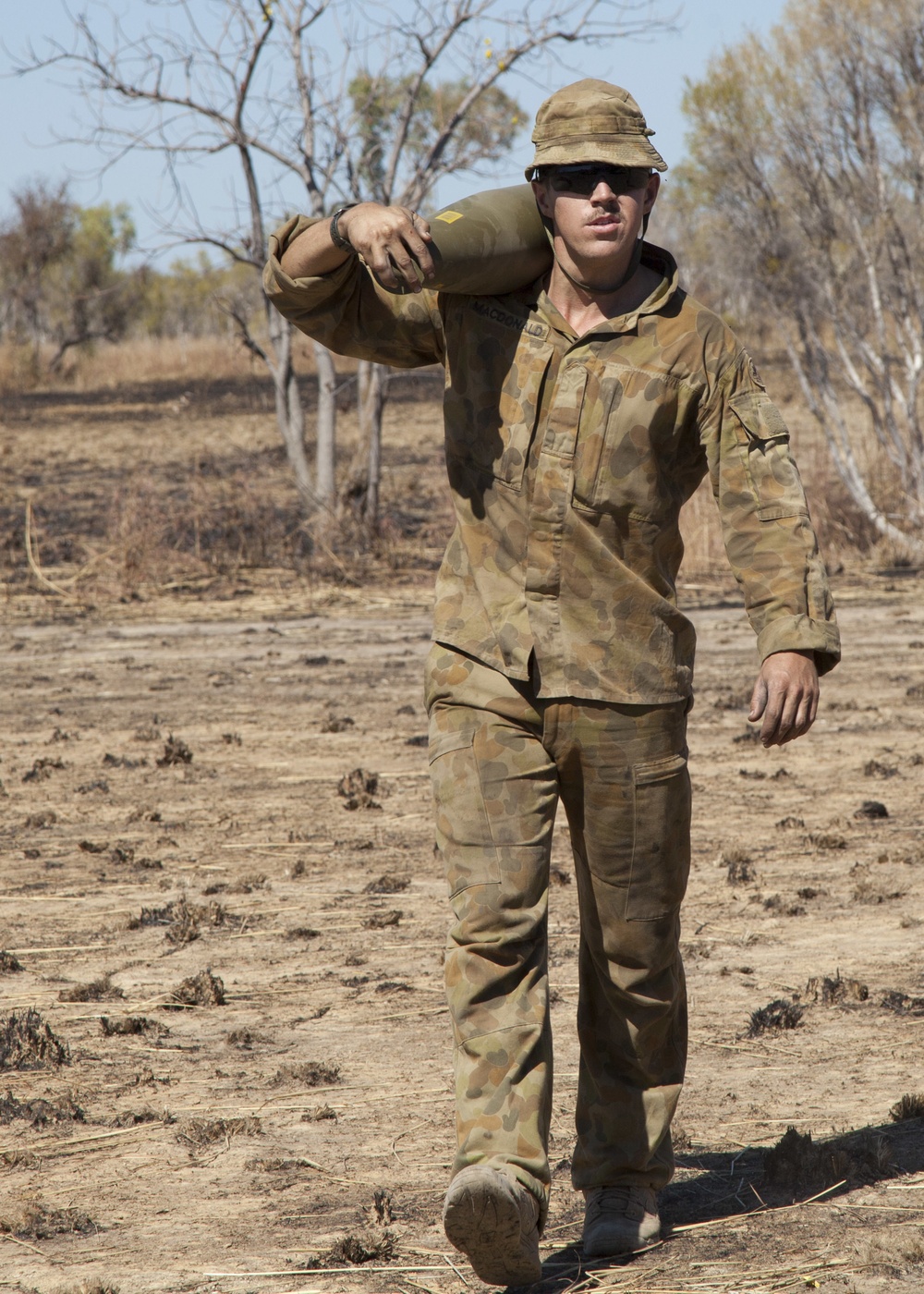 U.S. Marine and Australian artillery support combined arms together