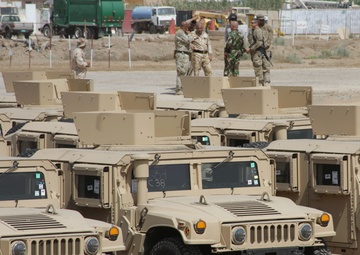 Iraqi security forces receive shipment of new vehicles