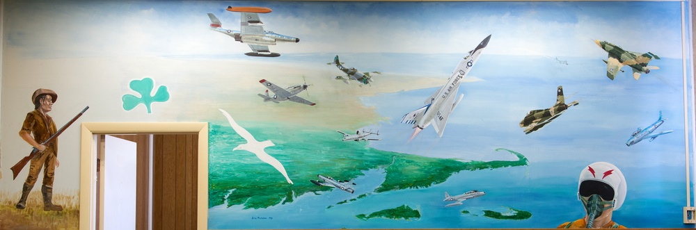 102nd Intelligence Wing mural depicts fighter wing legacy