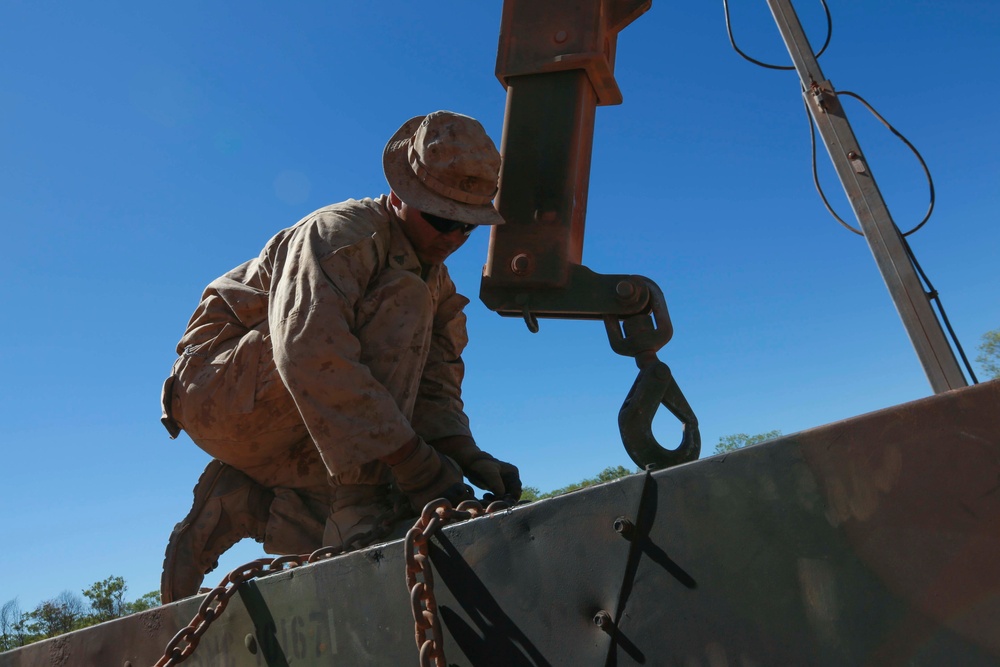 U.S. Marine Corps Engineers build ranges for Exercise Koolendong
