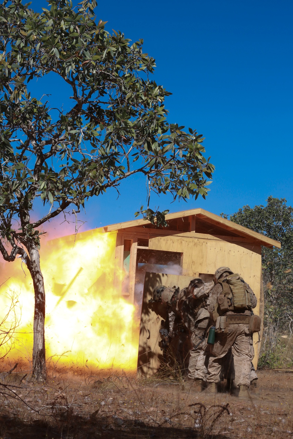 U.S. Marine Engineers breach hideouts at Exercise Koolendong