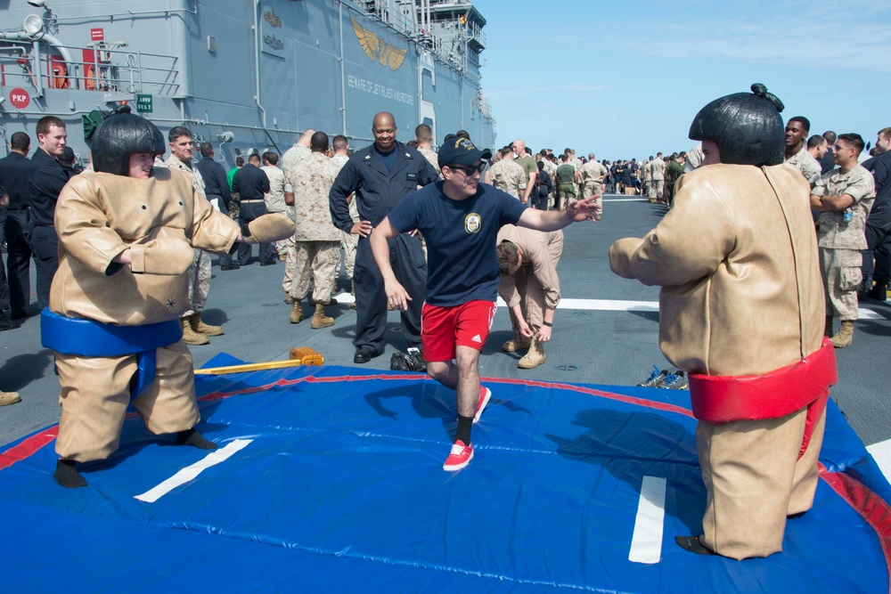 USS Bonhomme Richard Fourth of July 'steel beach' picnic