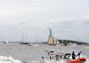 Coast Guard provides security during Lafayette Parade of Ships in NYC
