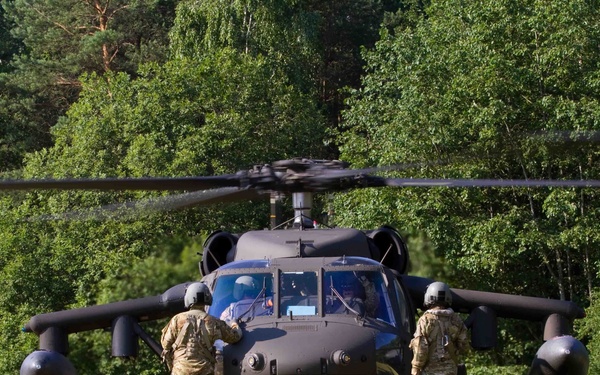 USAREUR and 4th ID Mission Command Element conduct terrain walk in Lithuania