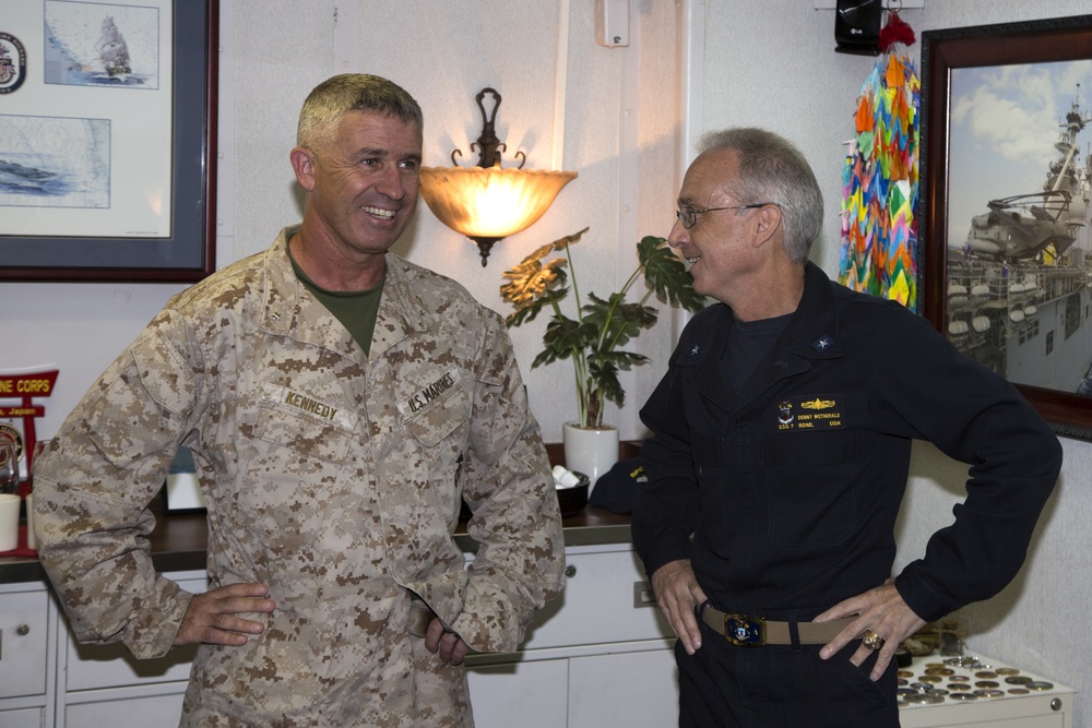 U.S., Australian leaders visit USS Bonhomme Richard (LHD-6)